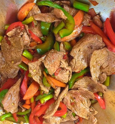 Organic lean beef stir fry